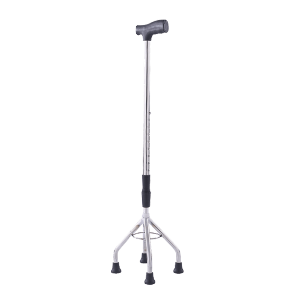 Stainless steel four-corner walking stick