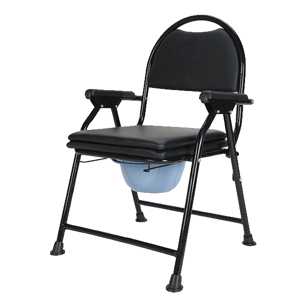 Black square back stool (bucket)